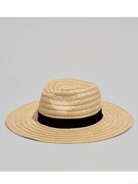 NWT Madewell Packable Straw Sun Travel Hat size M/L